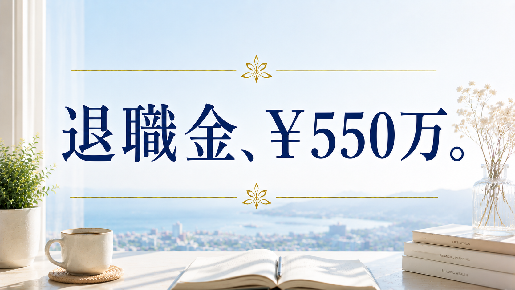 退職金、¥550万。