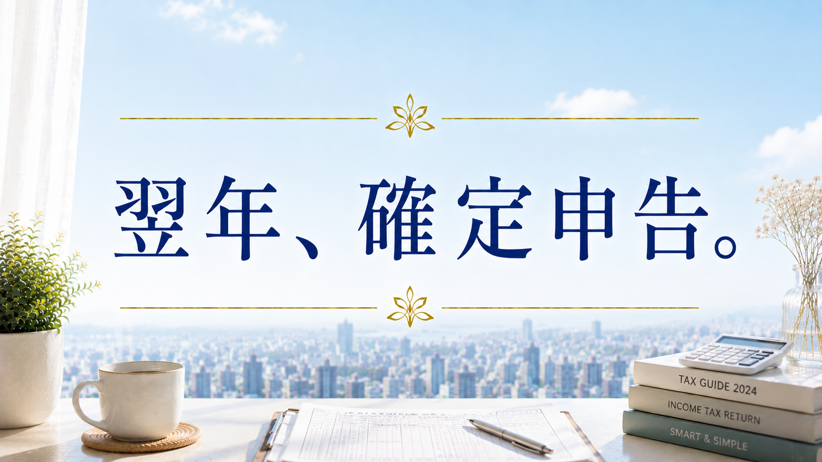 翌年、確定申告。