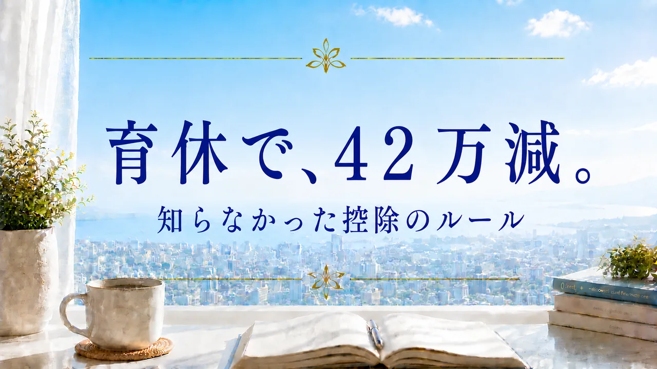 育休で、42万減。