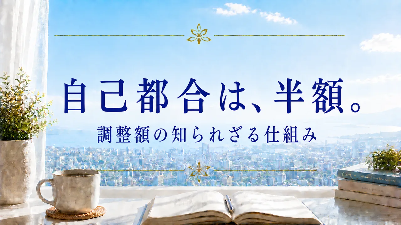自己都合は、半額。
