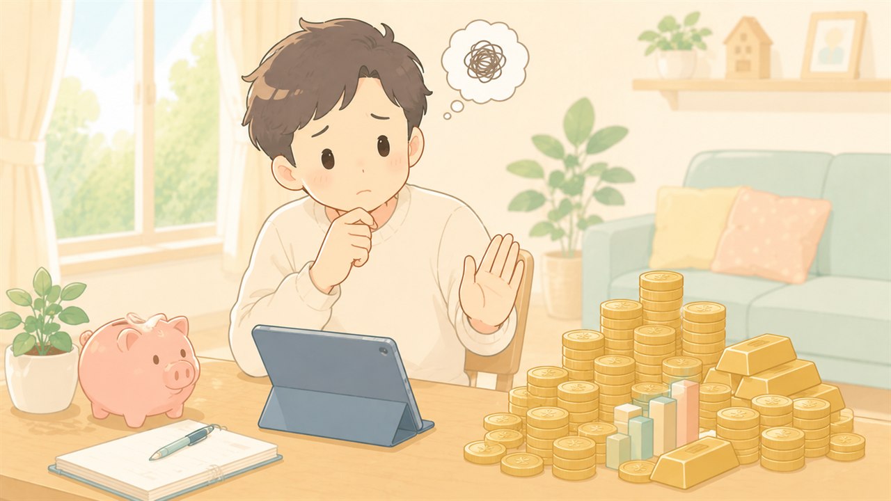 積み上がった資産を前に、売るべきか手を止めてためらう人