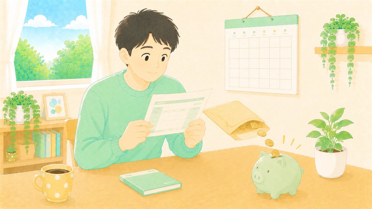 給与天引きでコツコツ積み立てるイメージ