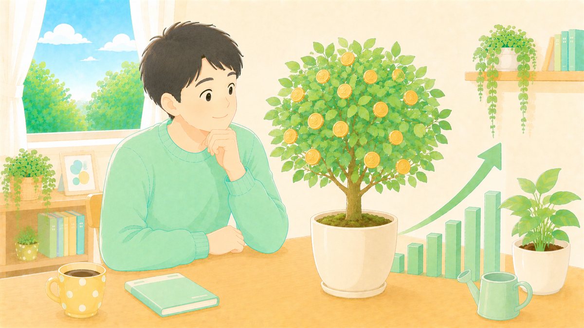 NISAで資産が育って増えていくイメージ