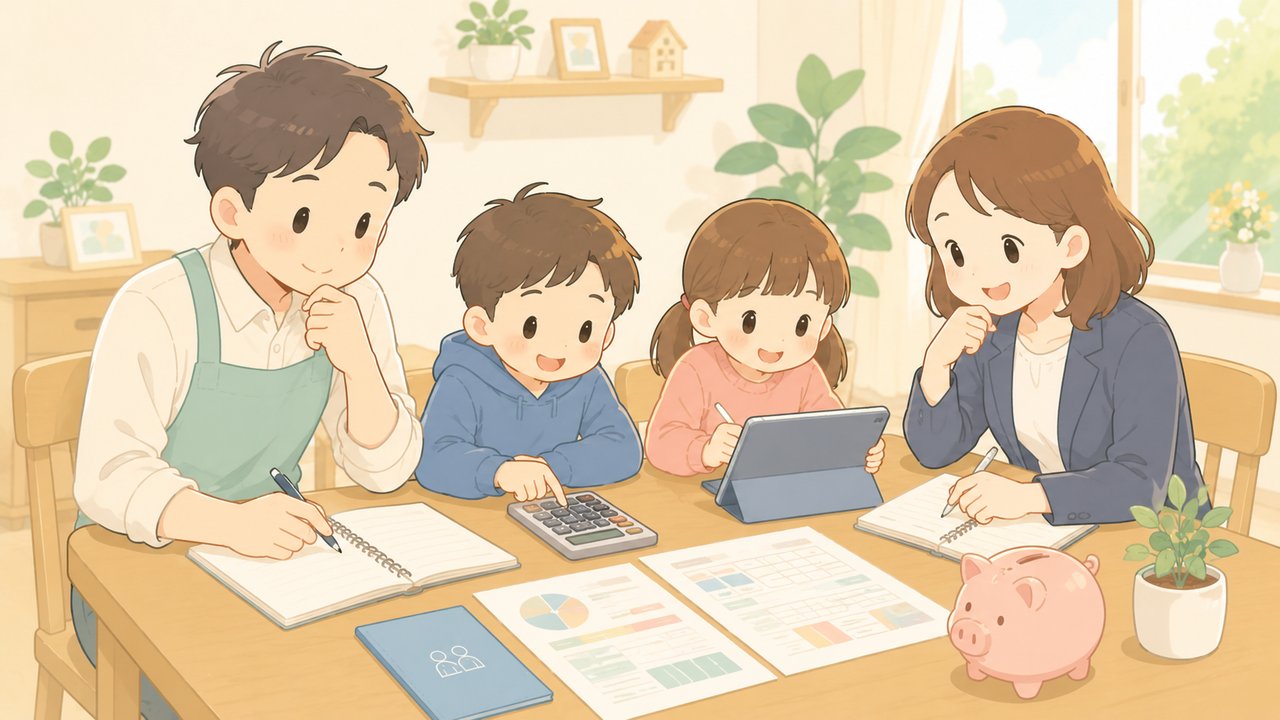 我が家の家計に当てはめて計算する