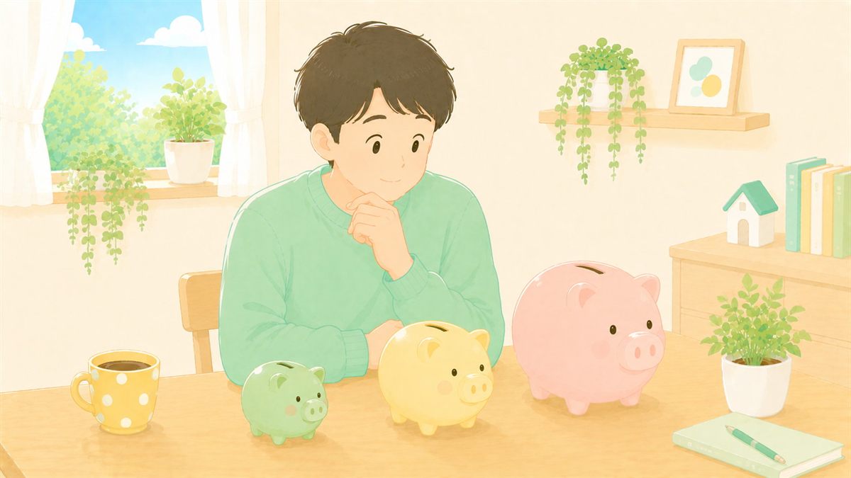 資産の全体像と3つの貯金箱